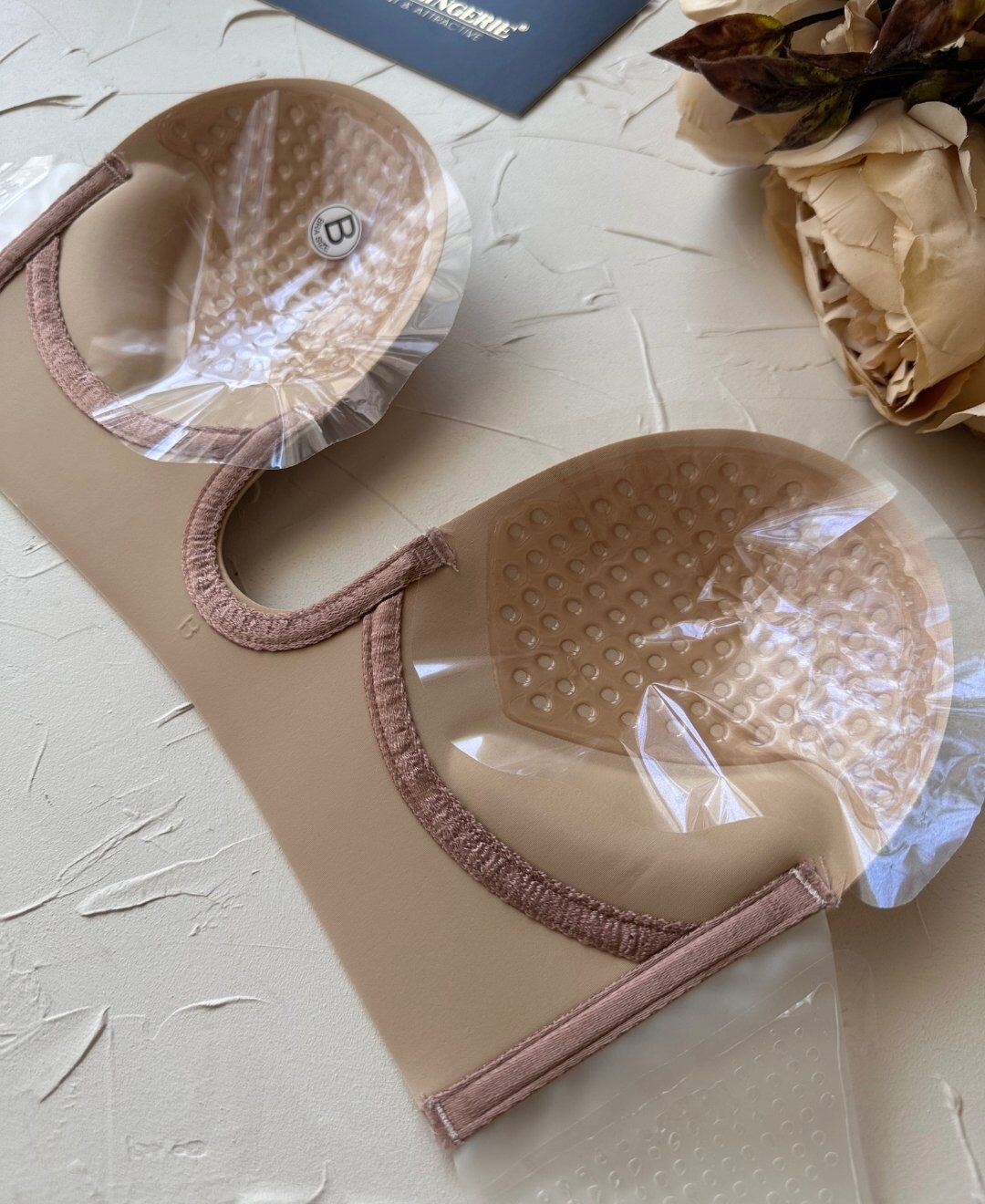 Intive Göğüs ve Sırt Dekolte Kıyafetler İçin Balenli Hayalet Push-up Büstiyer Sütyen Ten Rengi - S