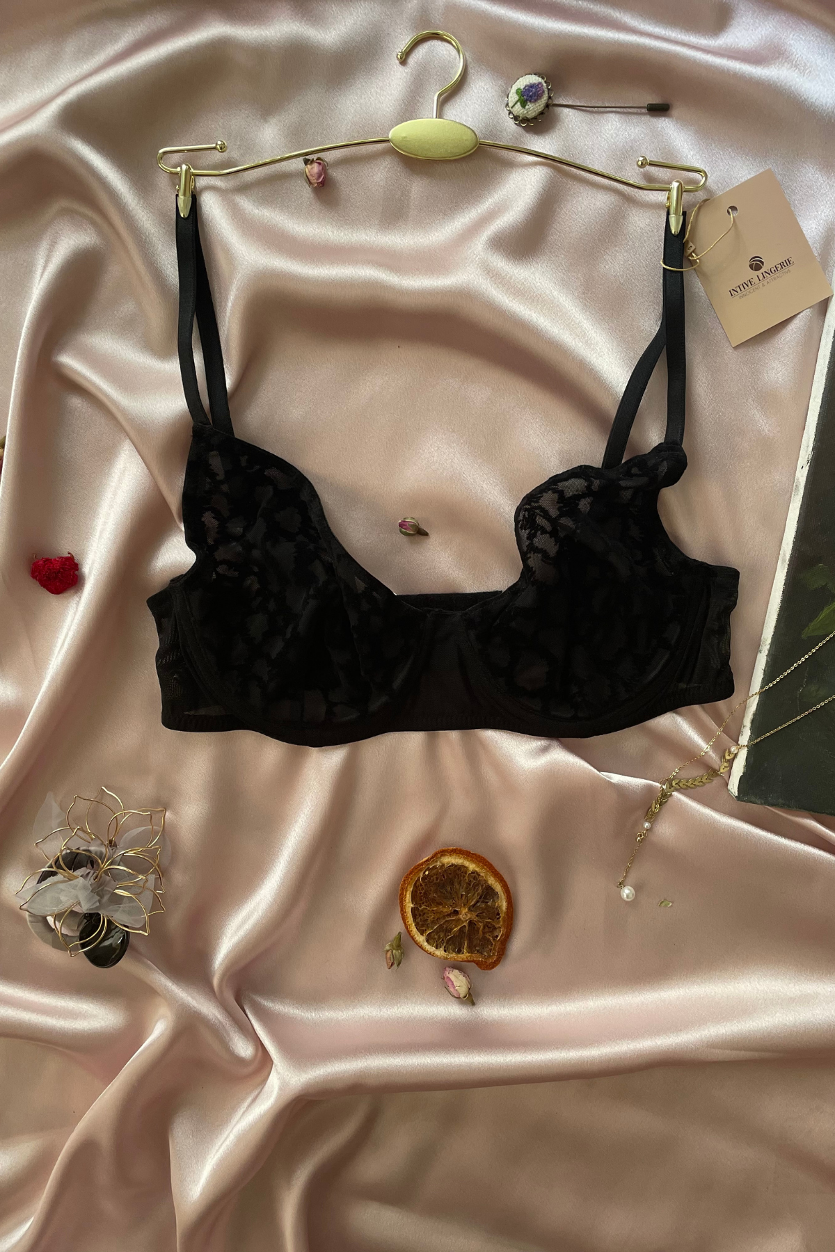 Kadın Siyah Leopar Desenli Balenli Transparan detaylı Günlük Kullanım Sütyen-Isla Siyah - 85