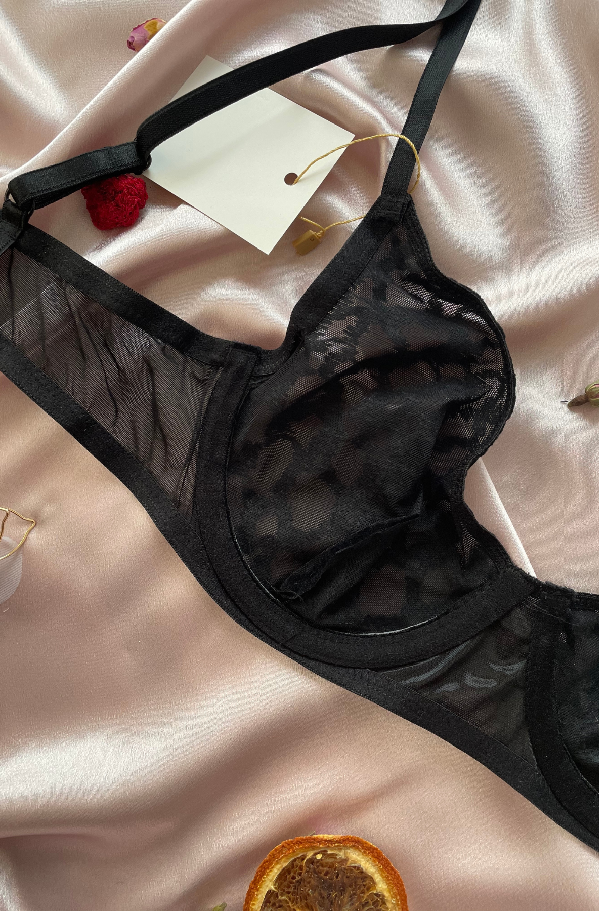 Kadın Siyah Leopar Desenli Balenli Transparan detaylı Günlük Kullanım Sütyen-Isla Siyah - 85