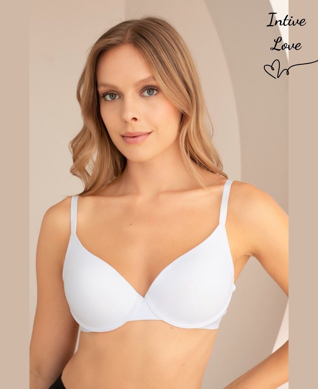 NBB Basic V Yaka Hafif Destekli Mikro Tulum Kol 3 Kopçalı Sütyen (Yeni Sezon-B/C Cup) Beyaz - 75B