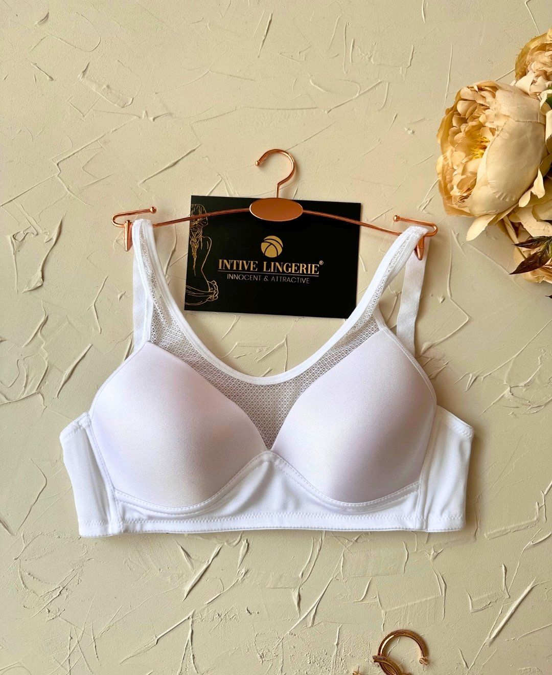 Orkide Kutulu Önü Fileli Balensiz Desteksiz Ultra Rahat Soft Cup Günlük Sütyen Beyaz - 85B