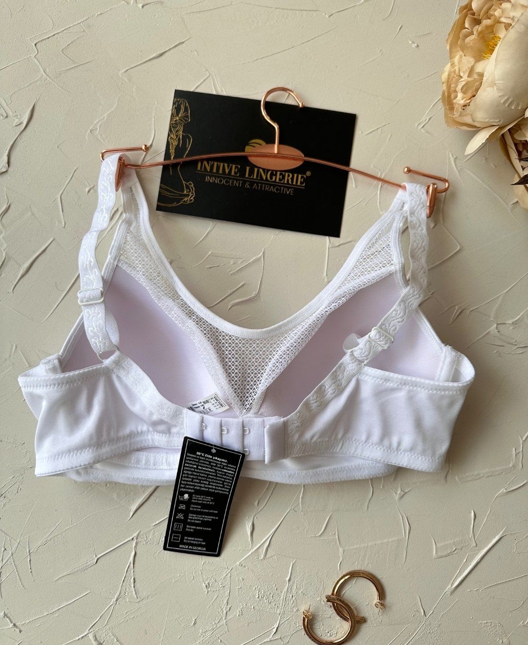 Orkide Kutulu Önü Fileli Balensiz Desteksiz Ultra Rahat Soft Cup Günlük Sütyen Beyaz - 85B