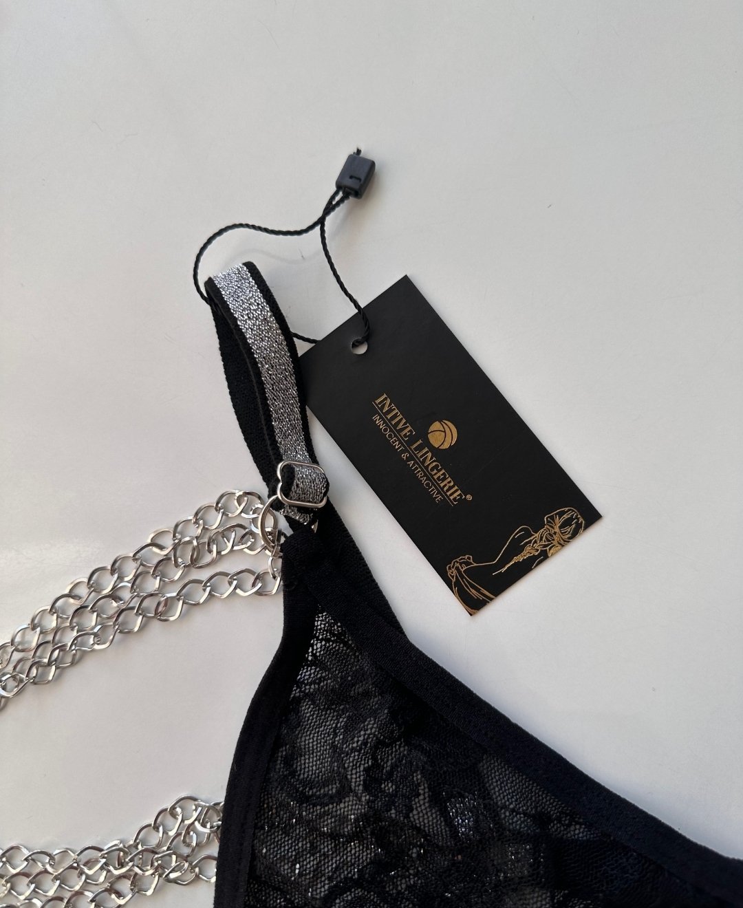 Gümüş Parlak İpli Zincirli Ayarlanabilir Fantezi G-String 101-SILVER