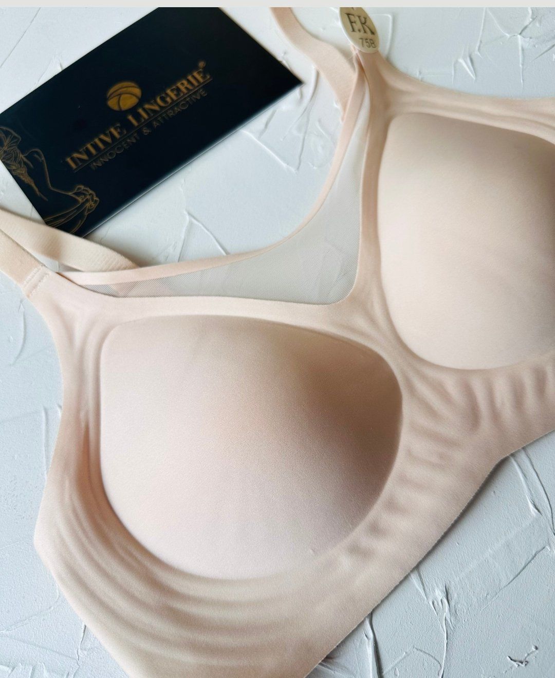 Audrey Önü Esnek File Detaylı Hafif Destekli Balensiz Dikişsiz İz Belli Etmez Kopçalı Sütyen Ten Rengi - 85B