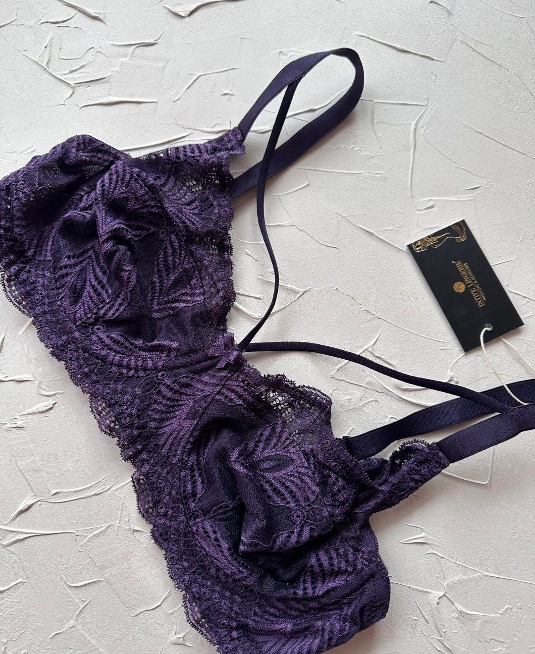 Tyla Dantelli C Cup Önü Şeritli Günlük Kullanım Balenli Şık Toparlayıcı Sütyen Mor - 90C