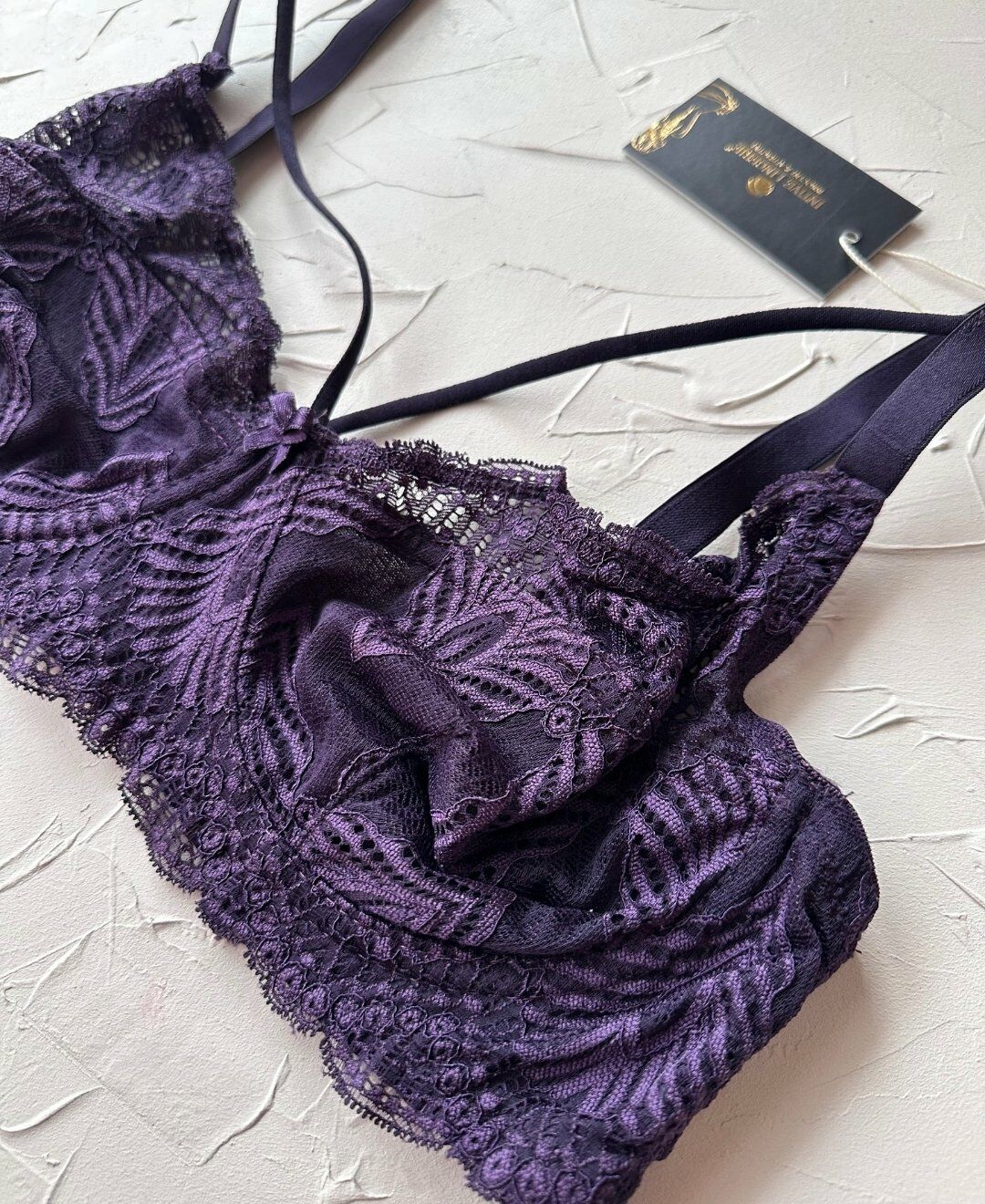 Tyla Dantelli C Cup Önü Şeritli Günlük Kullanım Balenli Şık Toparlayıcı Sütyen Mor - 90C