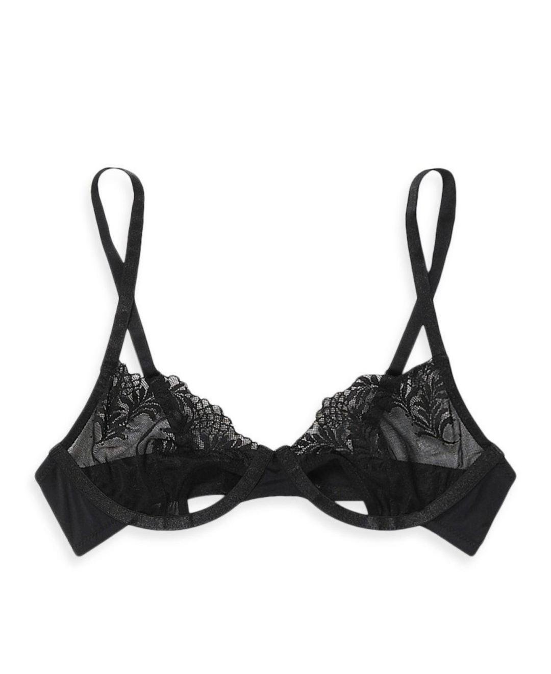 Kadın Siyah Dekolte Detatlı Dantelli Seksi Sütyen (Limited) Siyah - 80