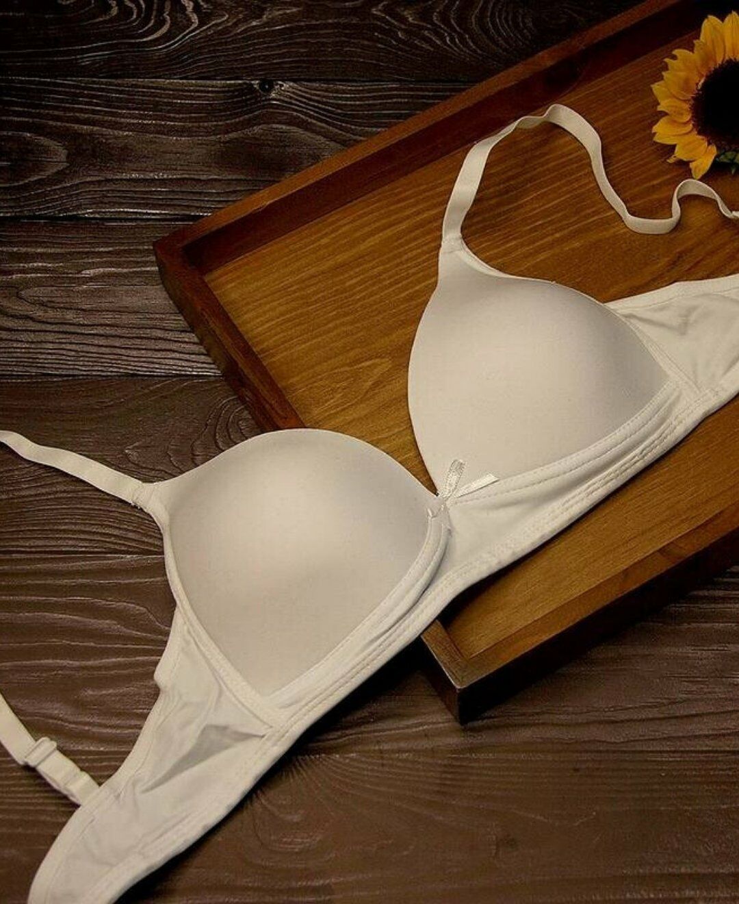 NBB Desteksiz Balensiz İnce Askılı Üçgen Sütyen/Bralet-3680 Beyaz - 85B