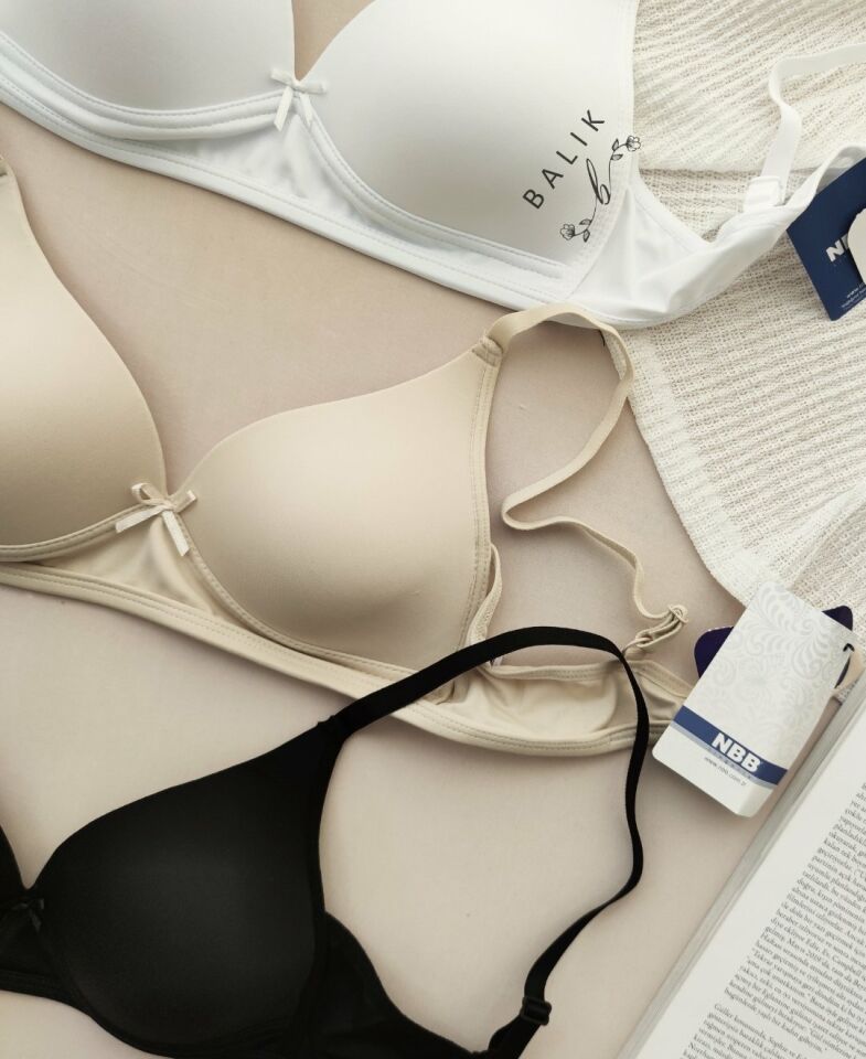 NBB Desteksiz Balensiz İnce Askılı Üçgen Sütyen/Bralet-3680 Beyaz - 100B