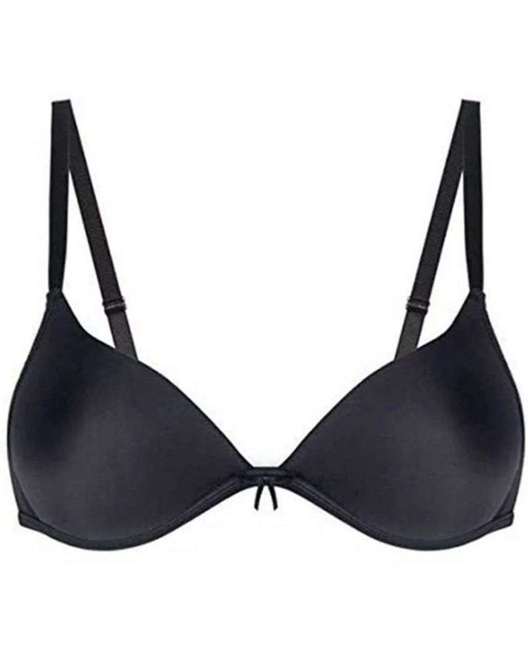 NBB Desteksiz Balensiz İnce Askılı Üçgen Sütyen/Bralet-3680 Siyah - 80B