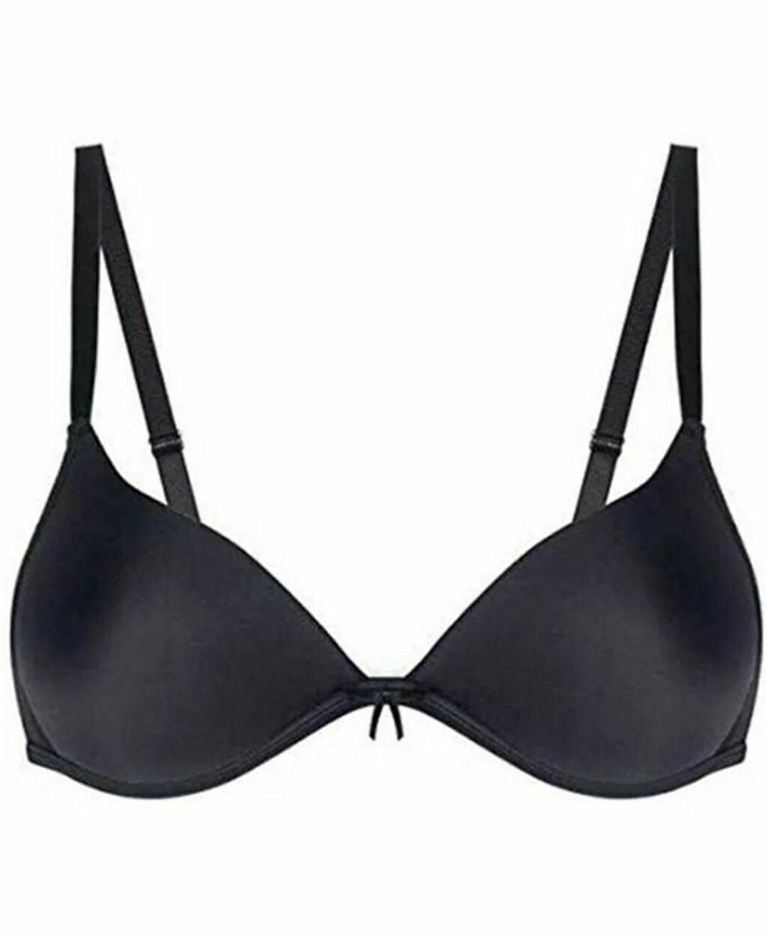 NBB Desteksiz Balensiz İnce Askılı Üçgen Sütyen/Bralet-3680 Siyah - 90B