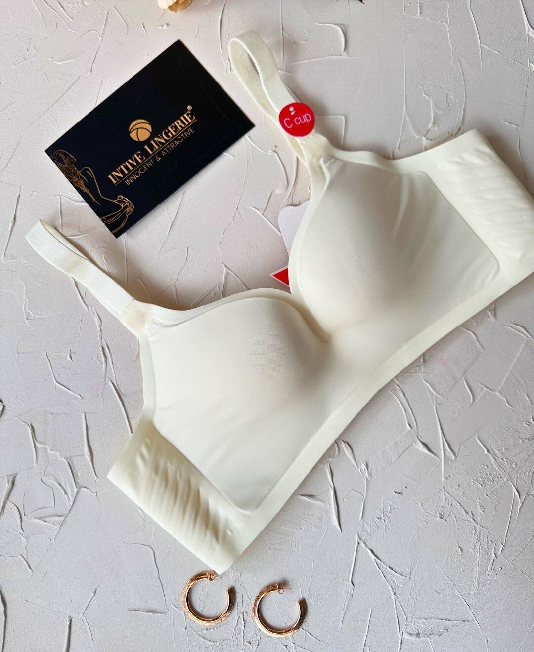 Marie İthal Dikişsiz Balensiz Destekli Toparlayıcı Özellikli Kalın Askılı C Cup Kaliteli Sütyen Ekru - 90C