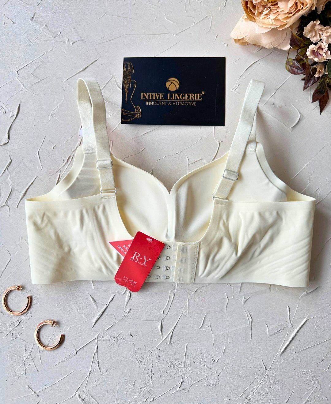 Marie İthal Dikişsiz Balensiz Destekli Toparlayıcı Özellikli Kalın Askılı C Cup Kaliteli Sütyen Ekru - 90C