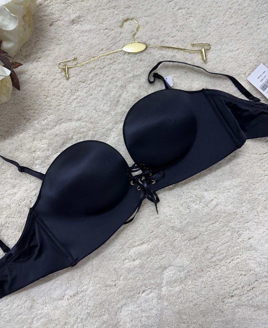 Marissa Basic İthal El Cuplı Double Push-up Kaydırmaz Silikonlu Straplez Sütyen Ten Rengi - 80B