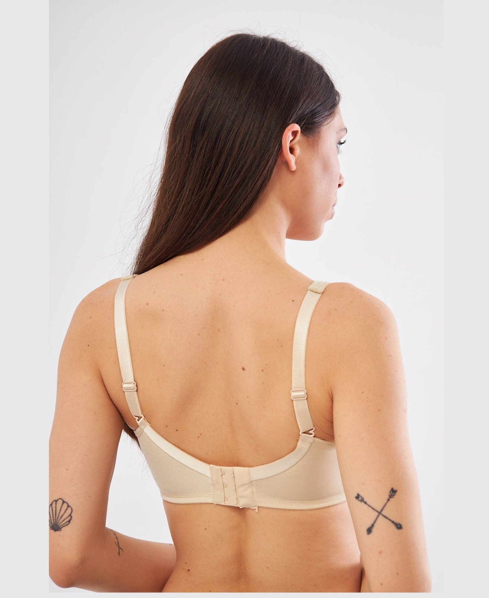 Le Jardin Linda Tül Detaylı Toparlayıcı İnce Soft Cup Sütyen (B-C CUP) -9200 Ten Rengi - 95C