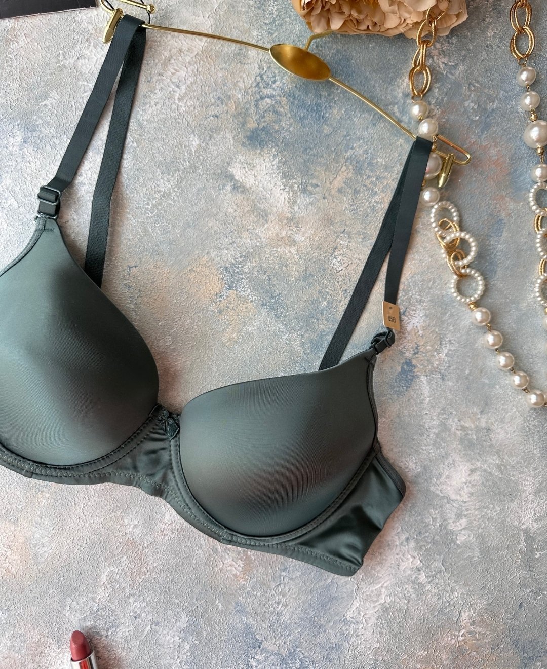 Günlük Kullanım Mikro Saten Balenli Boş Cup Parlak Kumaşlı Sütyen -118 Yeşil - 95B