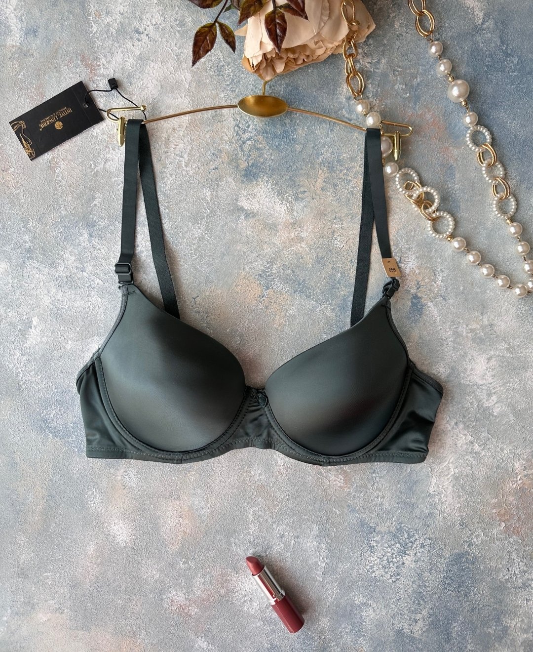 Günlük Kullanım Mikro Saten Balenli Boş Cup Parlak Kumaşlı Sütyen -118 Yeşil - 95B