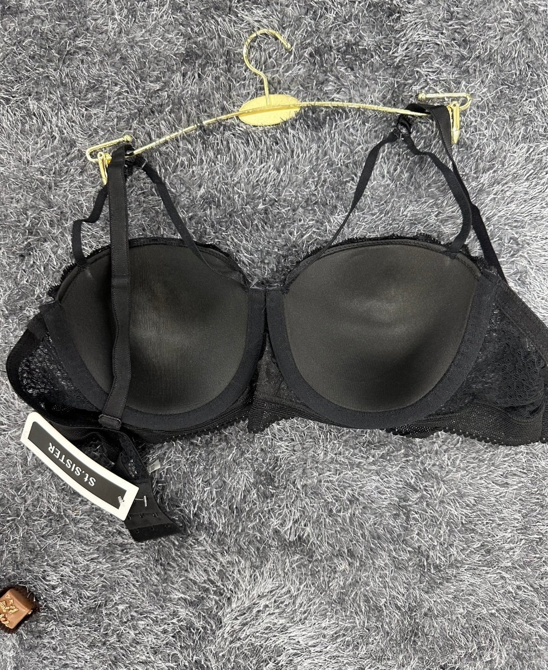 Yumuşak Dantelli Balenli Önü Şerit Detaylı Boş Cup Günlük Sütyen -22112 Siyah - 85