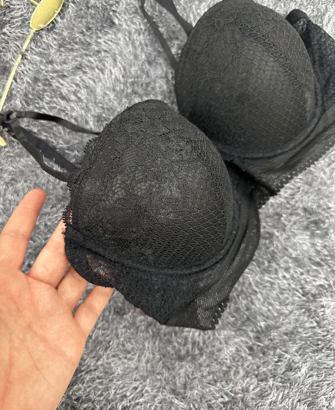 Yumuşak Dantelli Balenli Önü Şerit Detaylı Boş Cup Günlük Sütyen -22112 Siyah - 85