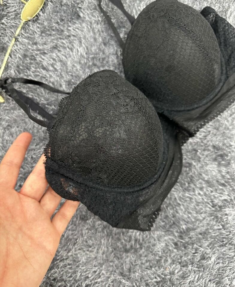 Yumuşak Dantelli Balenli Önü Şerit Detaylı Boş Cup Günlük Sütyen -22112 Siyah - 85