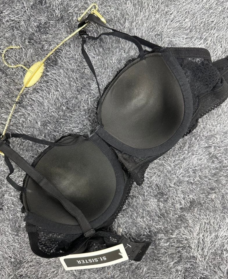 Yumuşak Dantelli Balenli Önü Şerit Detaylı Boş Cup Günlük Sütyen -22112 Siyah - 85