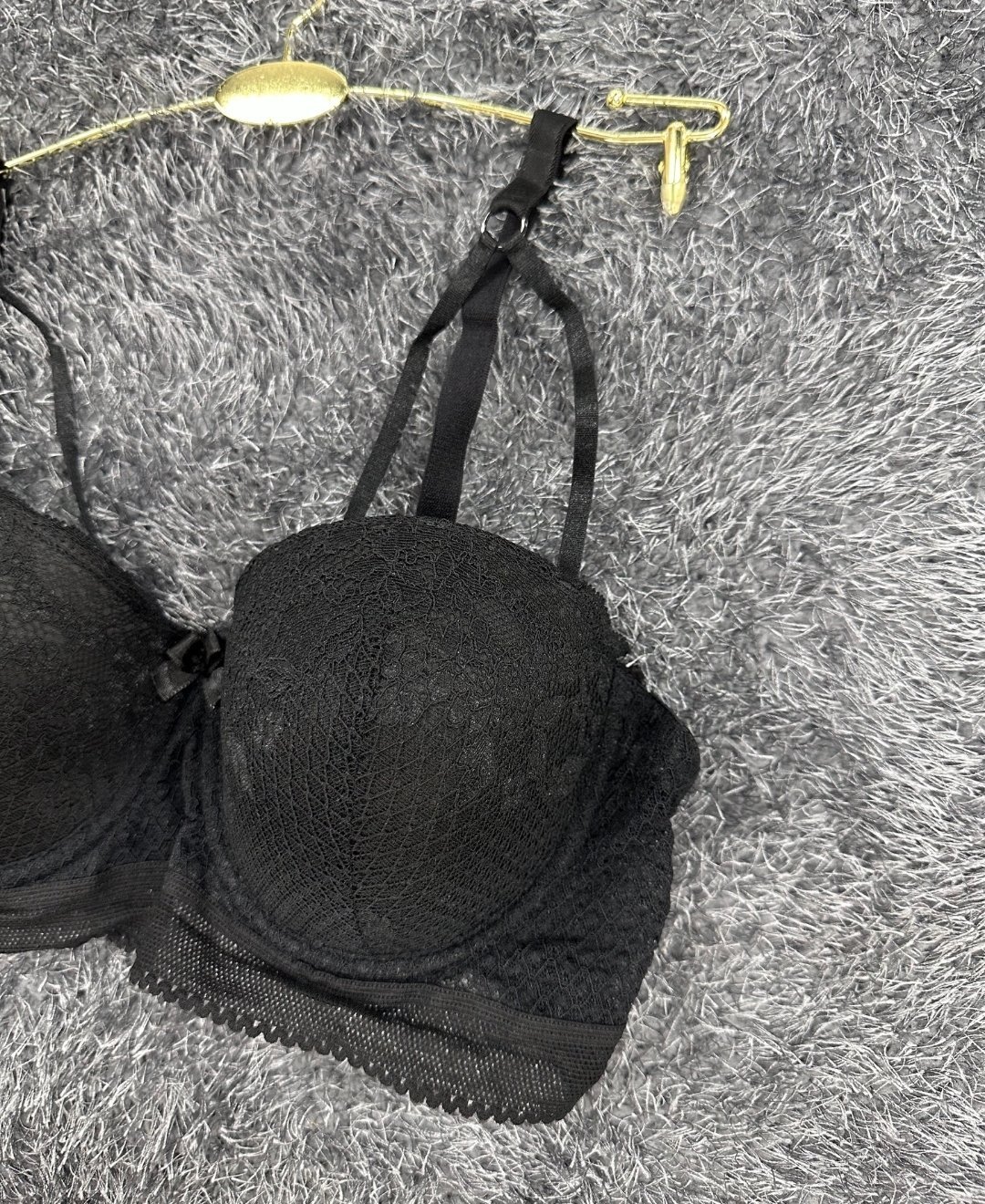 Yumuşak Dantelli Balenli Önü Şerit Detaylı Boş Cup Günlük Sütyen -22112 Siyah - 85