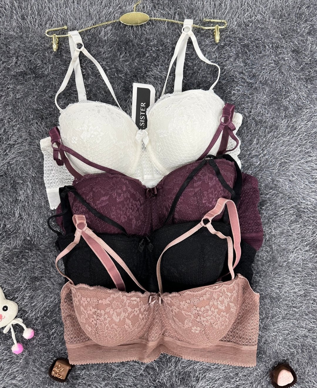 Yumuşak Dantelli Balenli Önü Şerit Detaylı Boş Cup Günlük Sütyen -22112 Siyah - 85