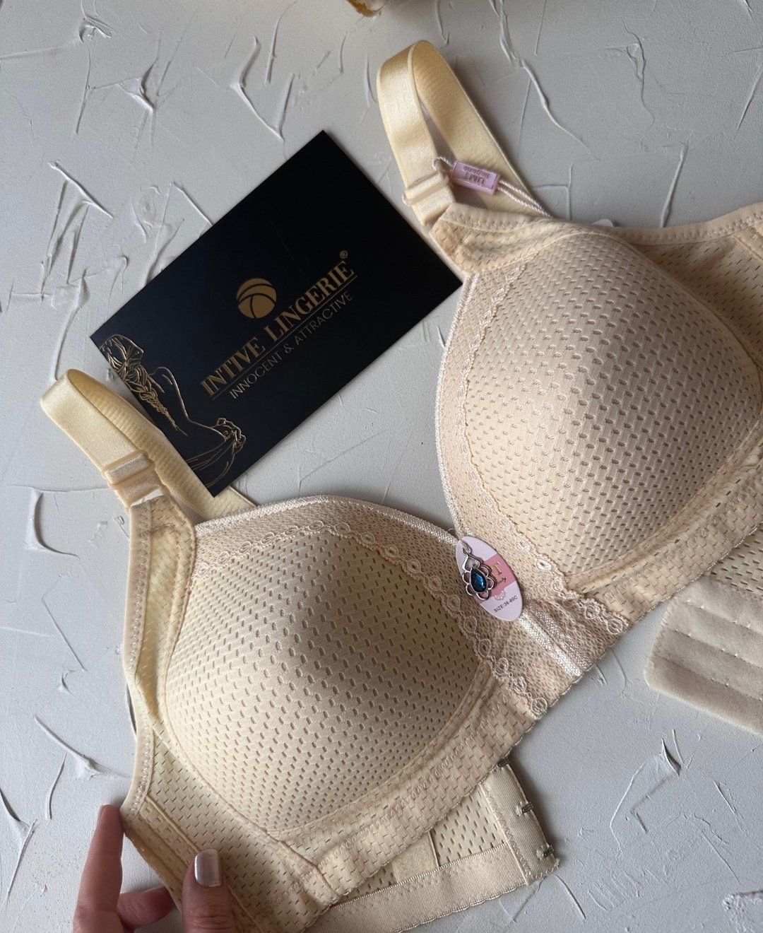 Maria Balensiz Delikli Nefes Alan Aksesuarlı Yandan Destekli Kalın Askılı C Cup Toparlayıcı Sütyen Krem - 95C