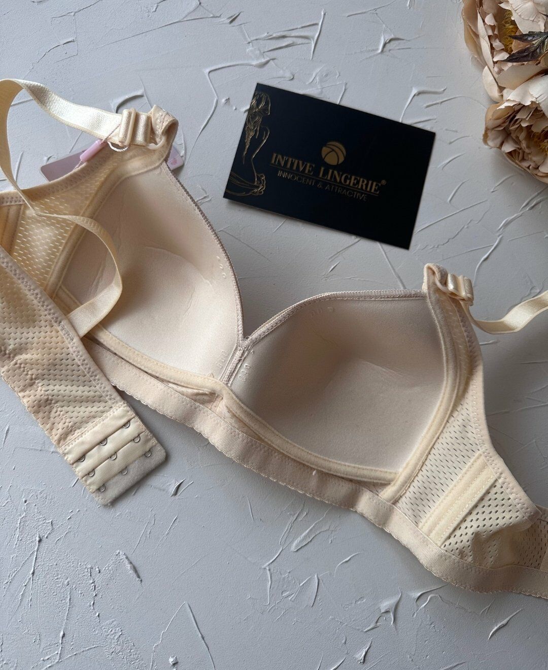 Maria Balensiz Delikli Nefes Alan Aksesuarlı Yandan Destekli Kalın Askılı C Cup Toparlayıcı Sütyen Krem - 100C