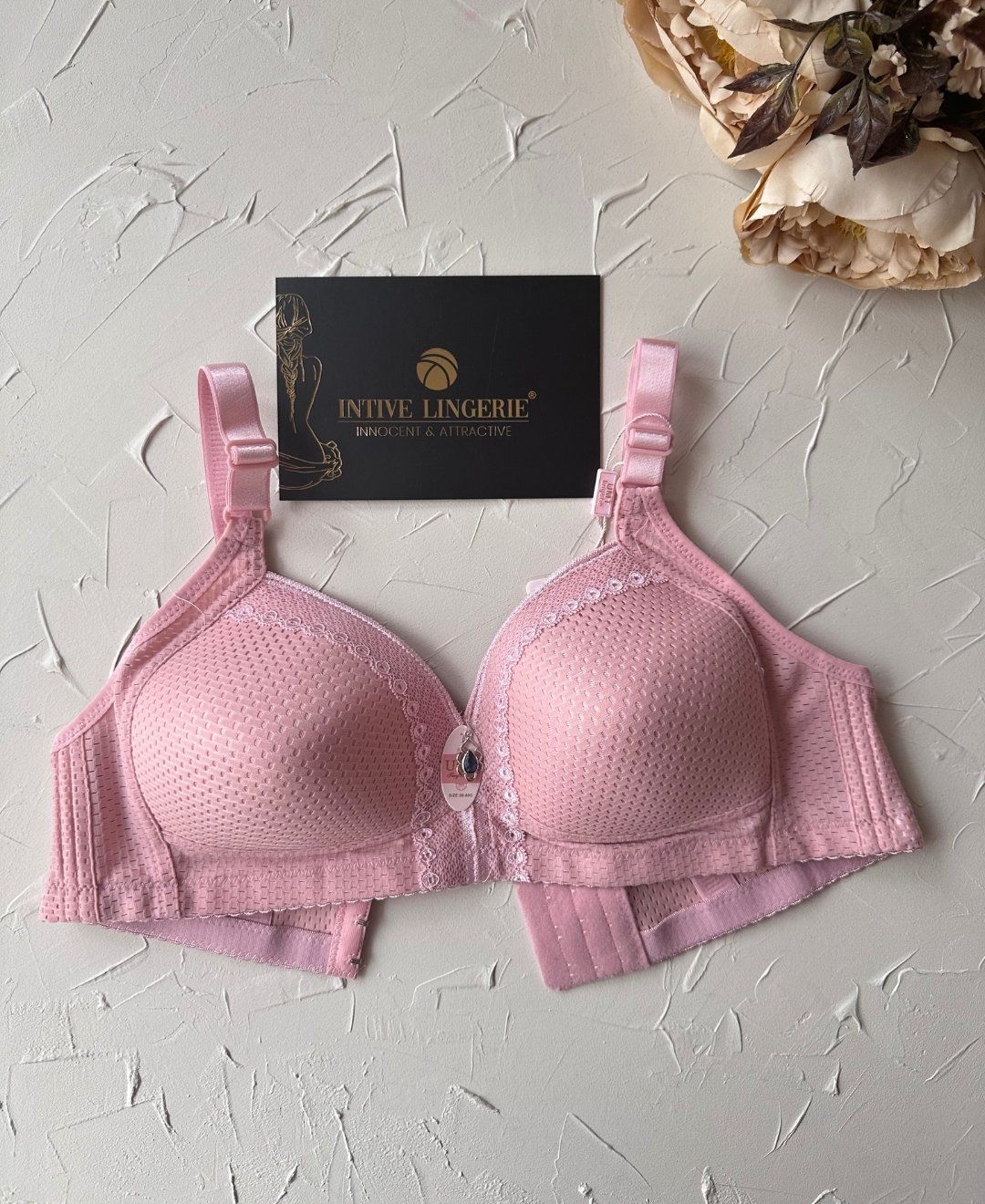 Maria Balensiz Delikli Nefes Alan Aksesuarlı Yandan Destekli Kalın Askılı C Cup Toparlayıcı Sütyen Pembe - 100C