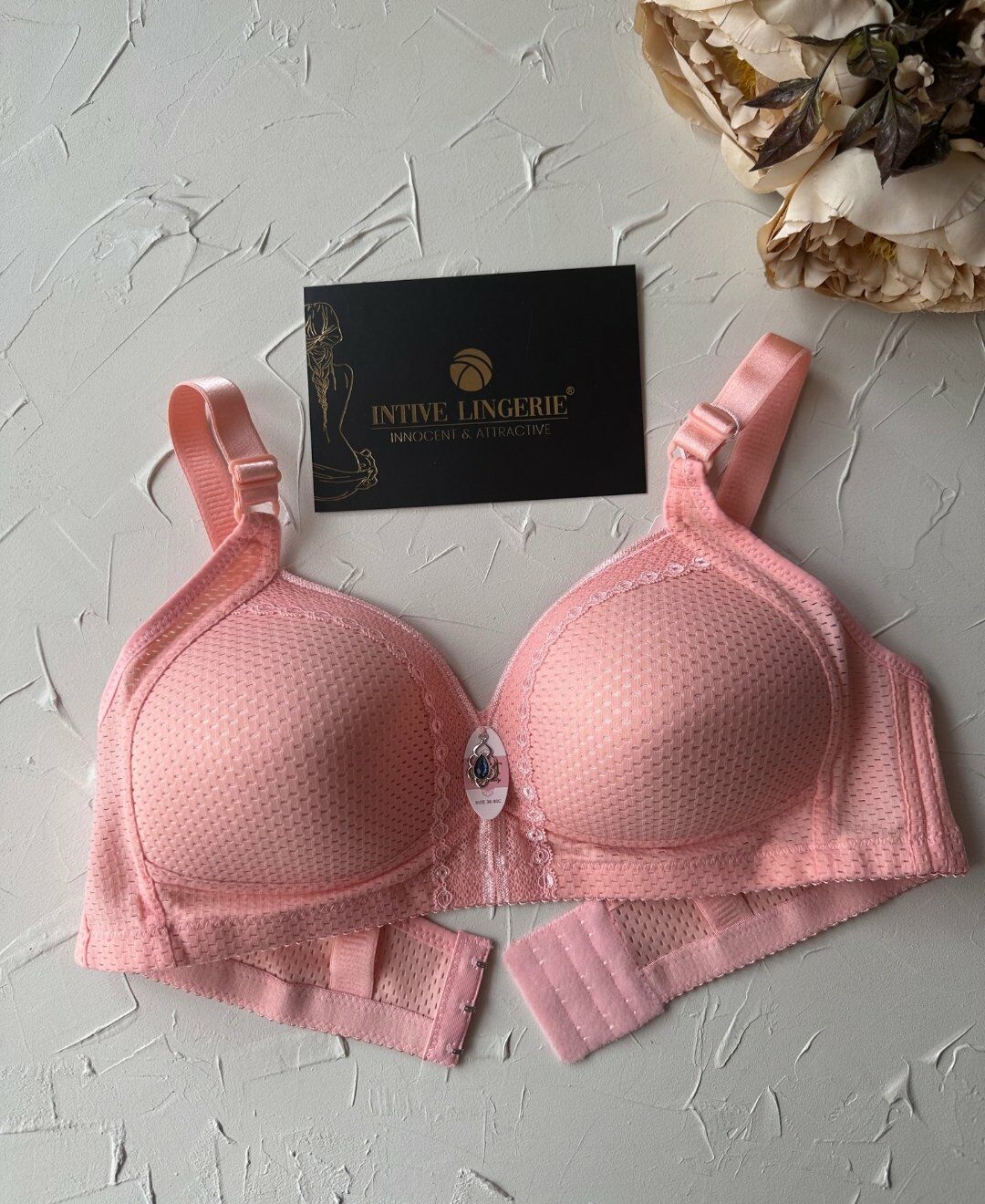 Maria Balensiz Delikli Nefes Alan Aksesuarlı Yandan Destekli Kalın Askılı C Cup Toparlayıcı Sütyen Somon - 95C