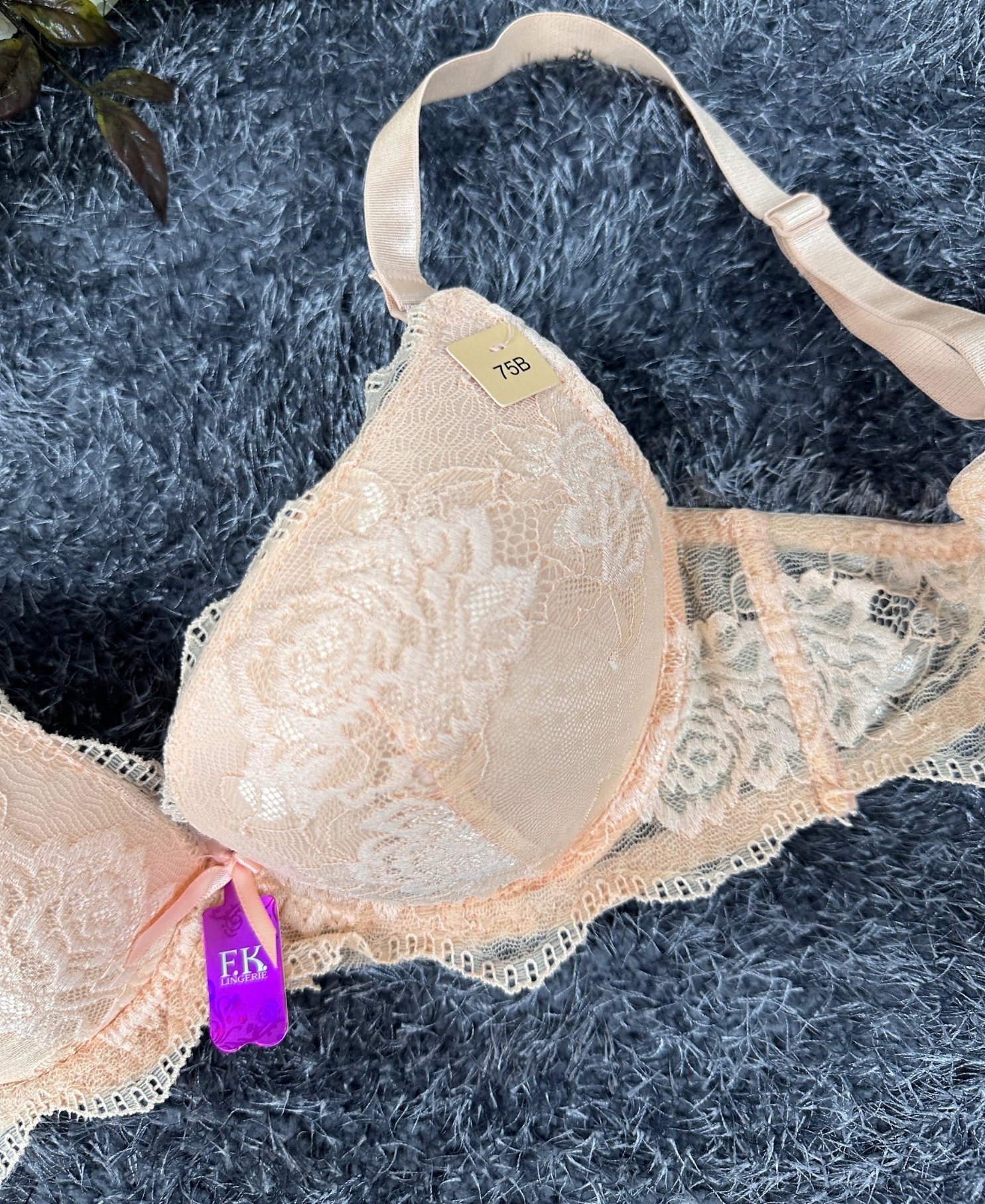 Intive Bride Dantelli Balenli Boş Cup Günlük Kullanım/Fantezi Tek Sütyen (Pudra- Ekru)-1234 Pudra  - 85B