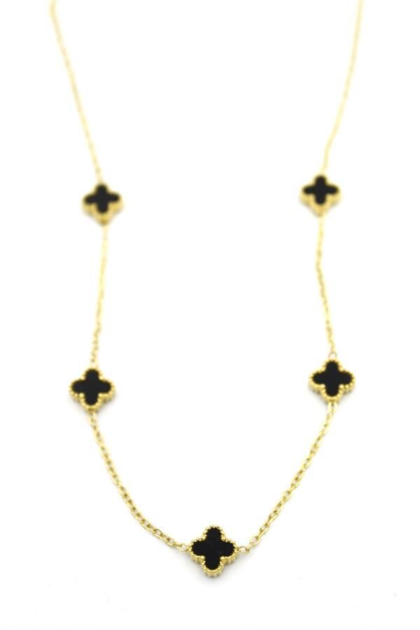 Vc Yonca Kolye - Siyah Siyah