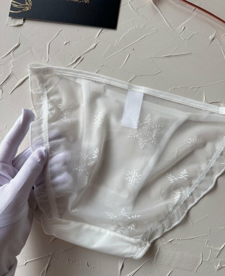 Lucia Japon Style Arkası Tül Saten Kurdele Detaylı Cheeky Külot/Slip-2858 Ekru - S