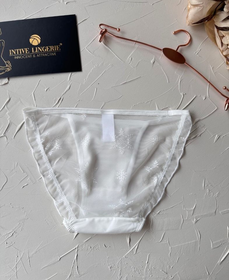 Lucia Japon Style Arkası Tül Saten Kurdele Detaylı Cheeky Külot/Slip-2858 Ekru - S