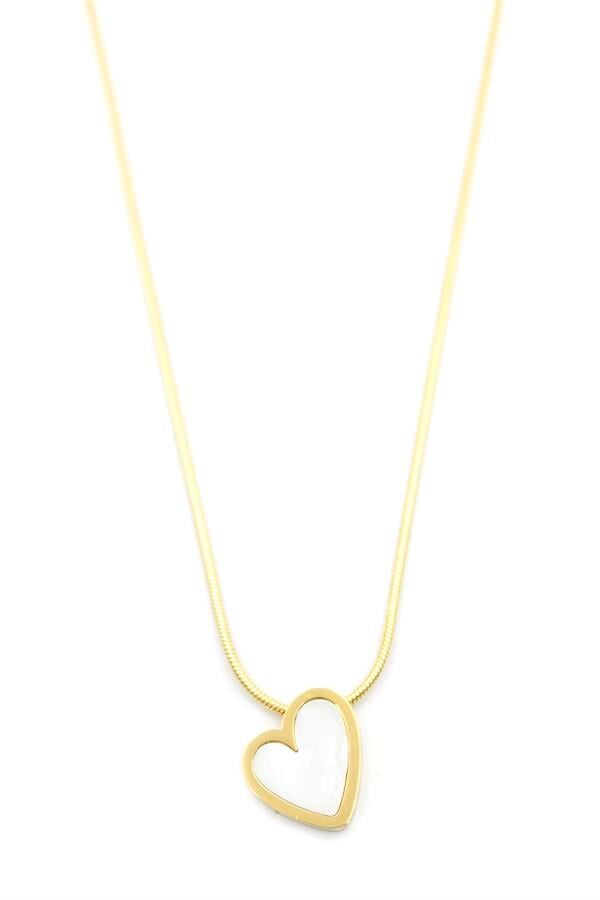 Sedef Kalp Kolye - Altın Altın