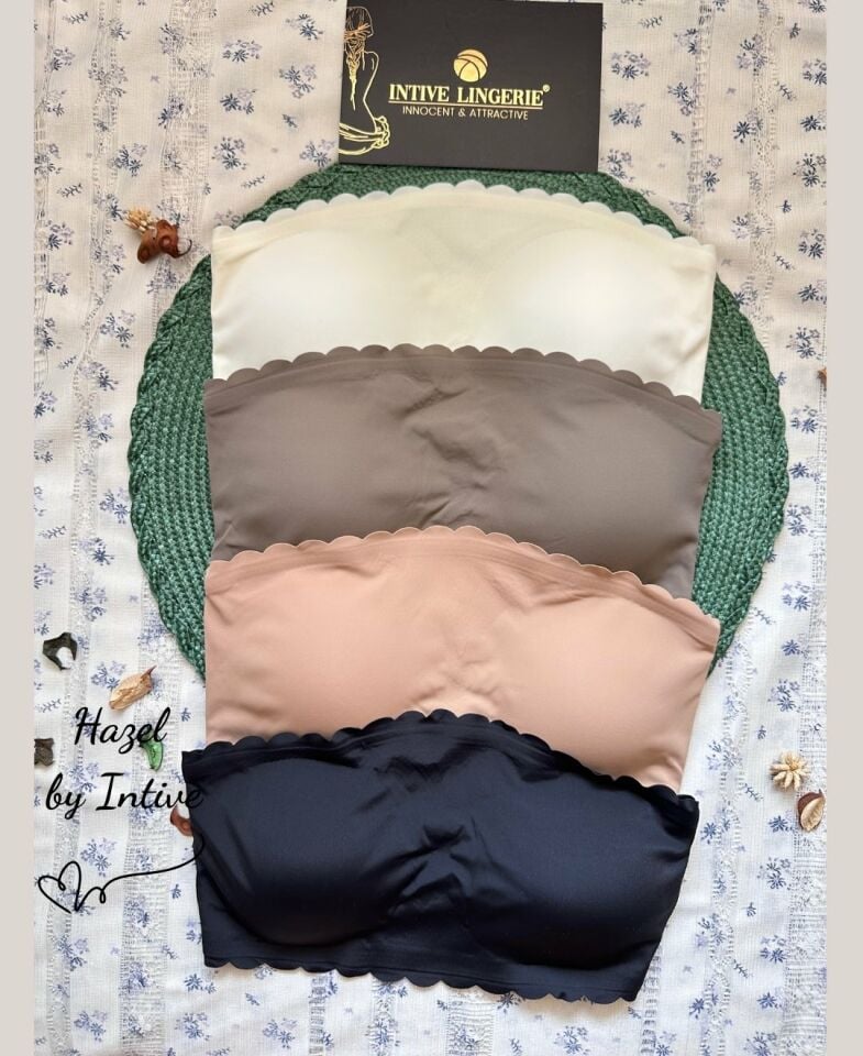 Hazel Silikonlu Askısız Balensiz Lazer Kesim Dikişsiz Çıkarılabilir Padli İthal Straplez Sütyen Beyaz - L