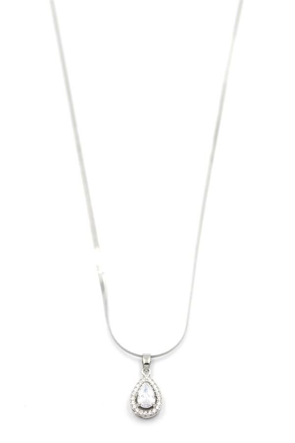 Damla Kolye - Gümüş Gümüş