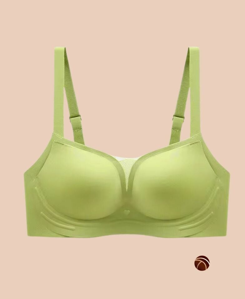 Olivia Balensiz Dikişsiz Lazer Kesim Hafif Destekli Önü Dantel Detaylı Yeni Nesil Sütyen (Intive Özel) Fıstık Yeşili - 85B