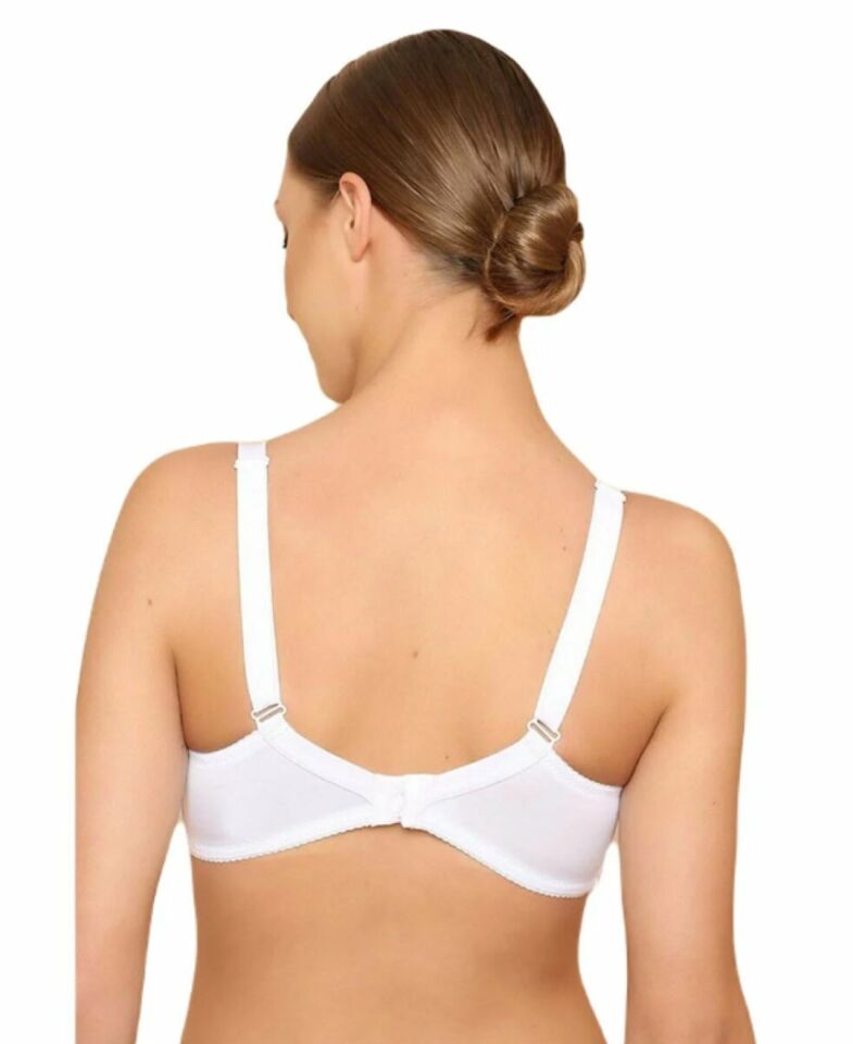 NBB Toparlayıcı Şekillendirici Balensiz Dantelli Sütyen-352 Beyaz - 80