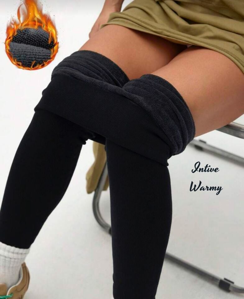 Larosa Siyah Dikişsiz İçi Polar Termal Standart Beden Kışlık Tayt Siyah - Standart