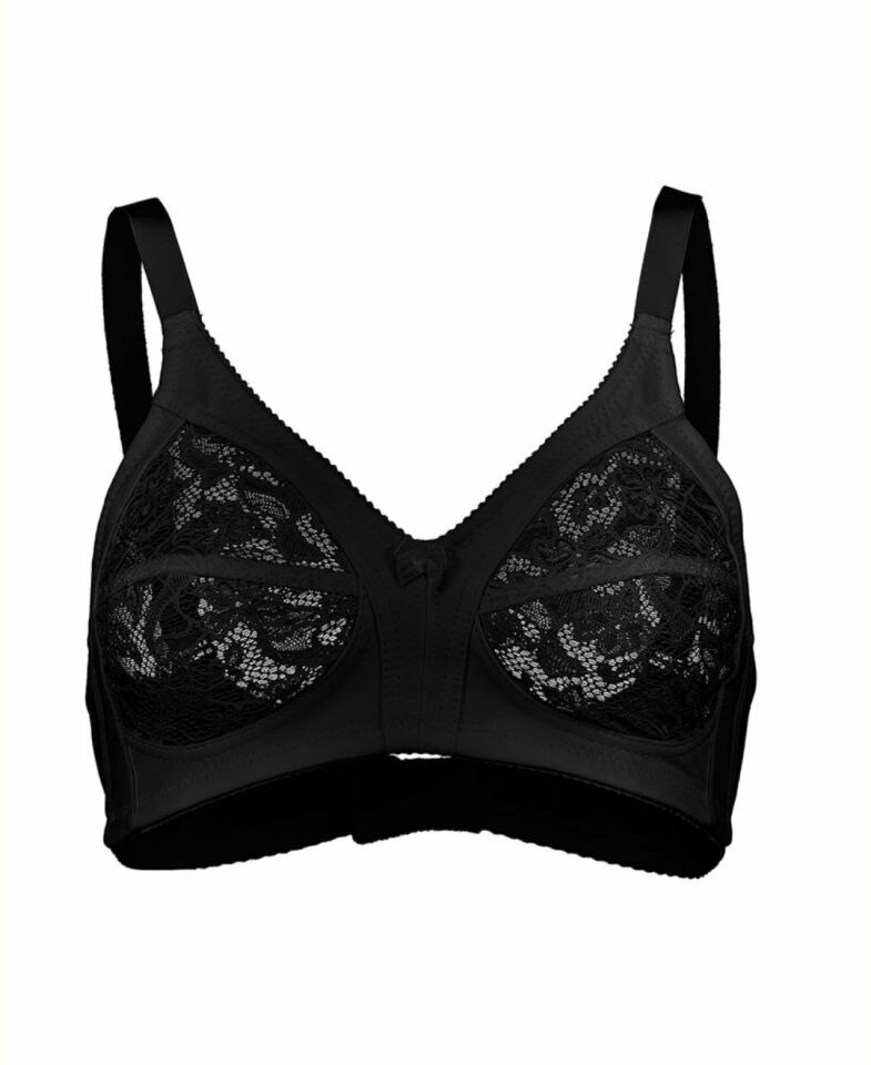 NBB Toparlayıcı Şekillendirici Balensiz Dantelli Sütyen-352 Siyah - 80