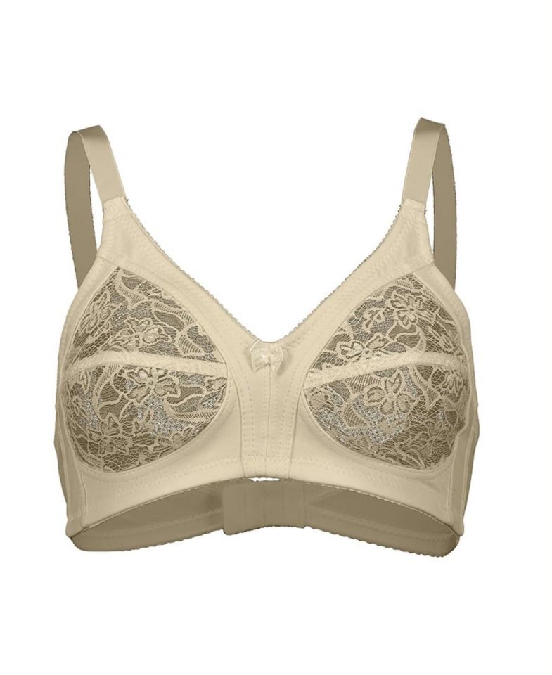 NBB Toparlayıcı Şekillendirici Balensiz Dantelli Sütyen-352 Ten Rengi - 80