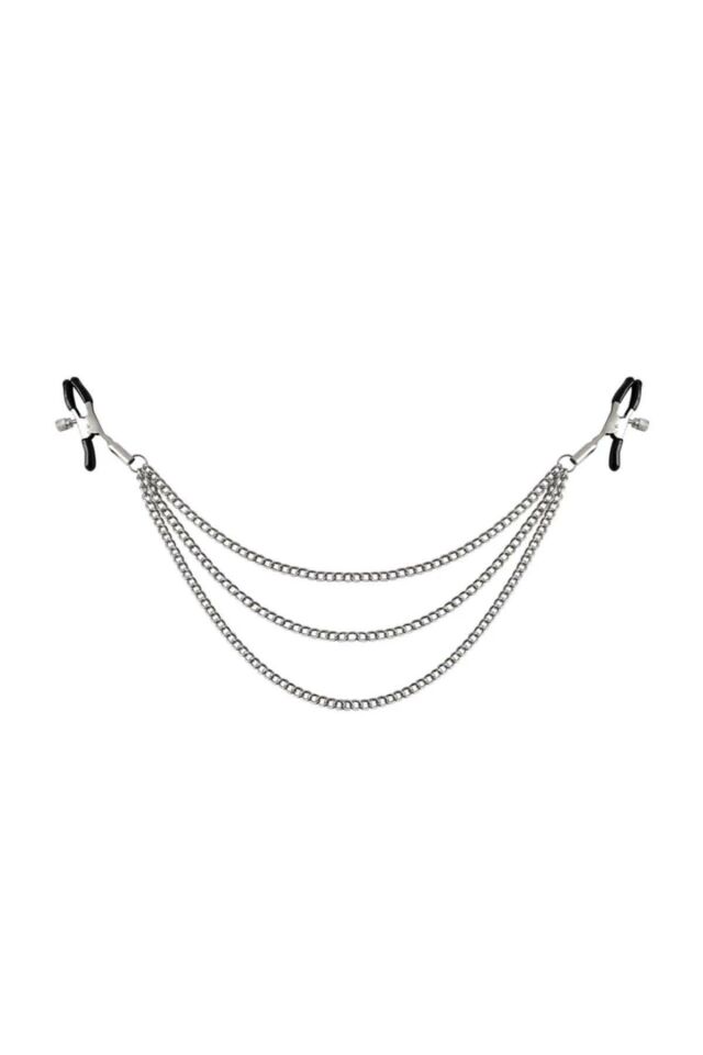 YNT Siyah Fantezi Göğüs Ucu Sıkıştırıcı Nipple Clamp GD-8091 Siyah - Standart