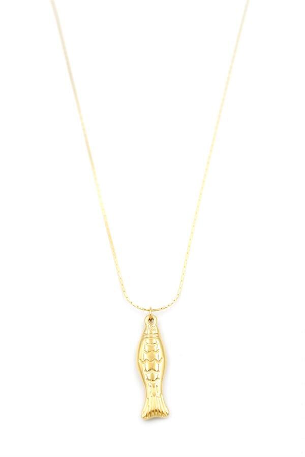 Balık Kolye - Altın Altın