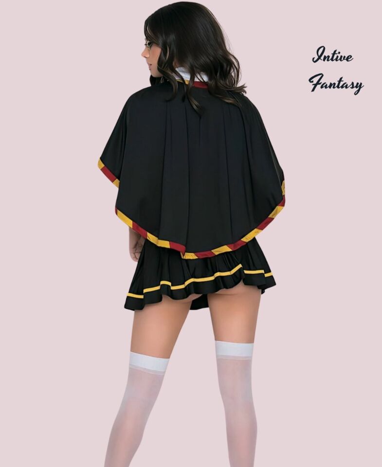 Intive Fantasy Kadın Mini Transparan Siyah Harry Potter Kostümü Siyah - L/XL