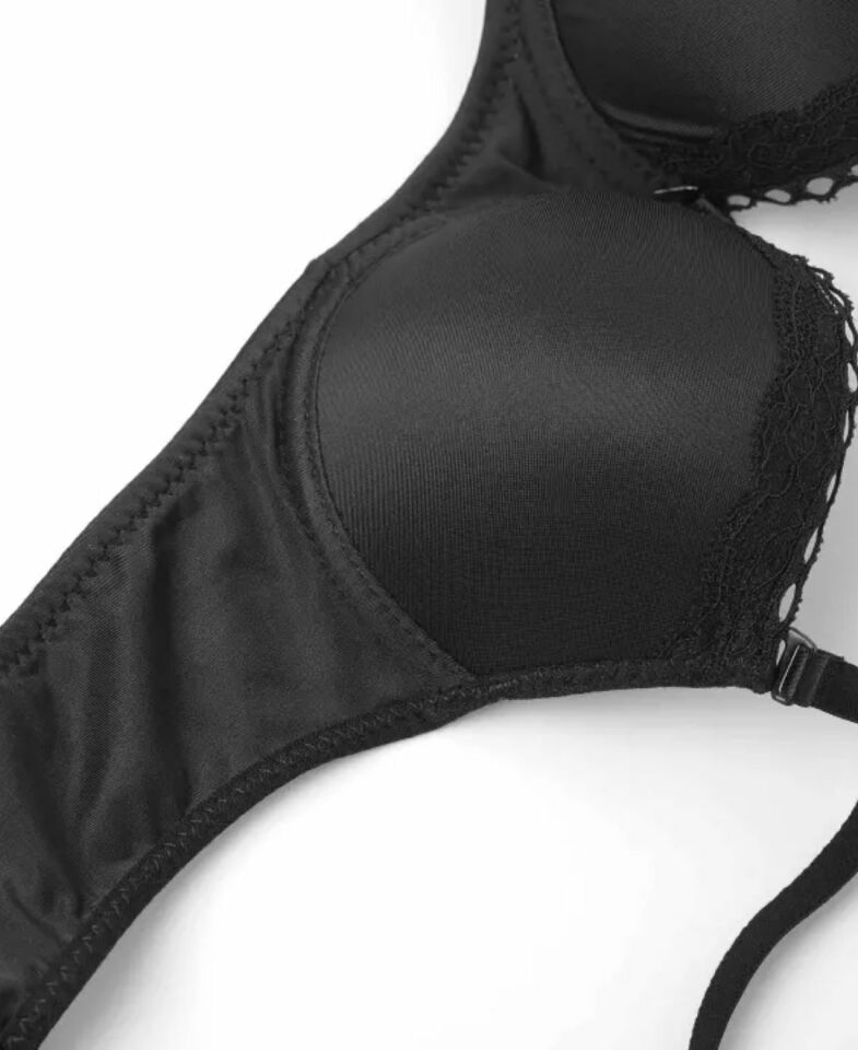 NBB Hafif Destekli Dantelli Balenli Soft Cup Klasik Kesim Sütyen- 3591 Siyah - 85B