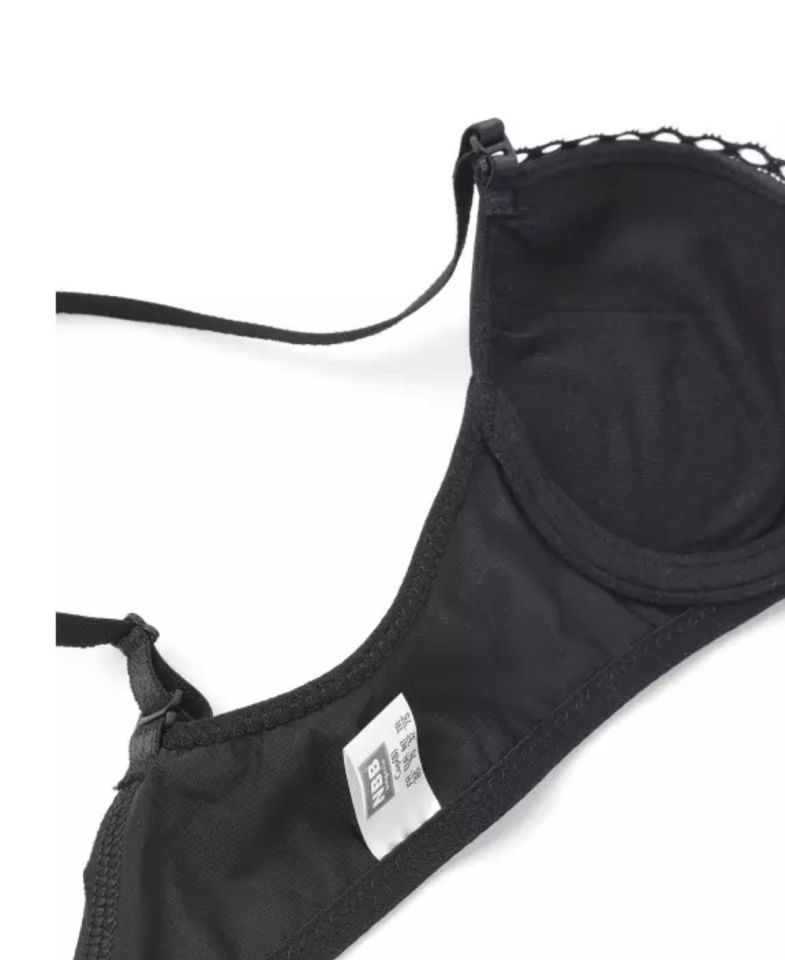 NBB Hafif Destekli Dantelli Balenli Soft Cup Klasik Kesim Sütyen- 3591 Siyah - 75B