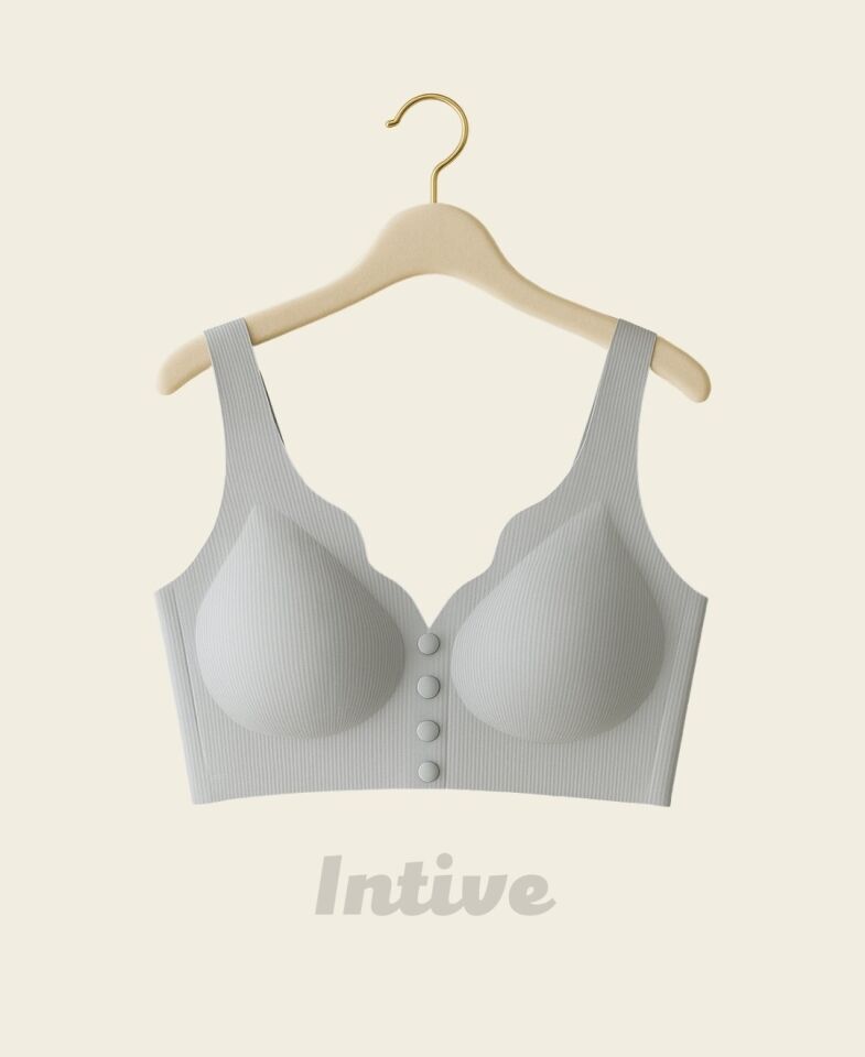 Elise İthal Fitilli Önü Çıtçıt Düğmeli Açılabilen Üstün Kalite Dikişsiz Bralet Gri - L