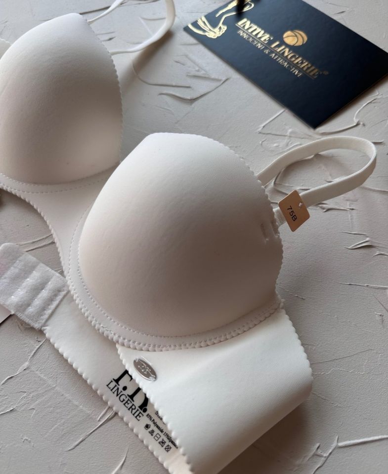 Billie İthal Lazer Kesim İz Belli Etmeyen Balenli Desteksiz Kaliteli Sütyen- FK382 Beyaz - 85B